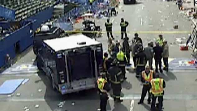 Explosión durante Maratón de Boston. Foto CNN