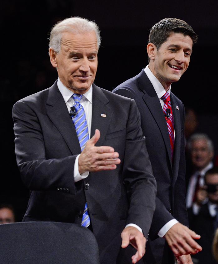 Joe Biden y Paul Ryan en debate de vicepresidentes