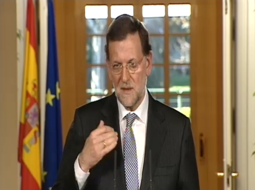 Mariano Rajoy. Imagen: Transmisión Palacio de La Moncloa