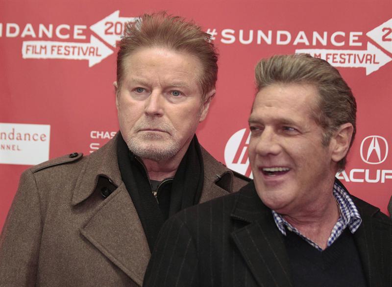Don Henley y Glenn Frey de The Eagles en la presentación de su documental en Sundance. Foto EFE