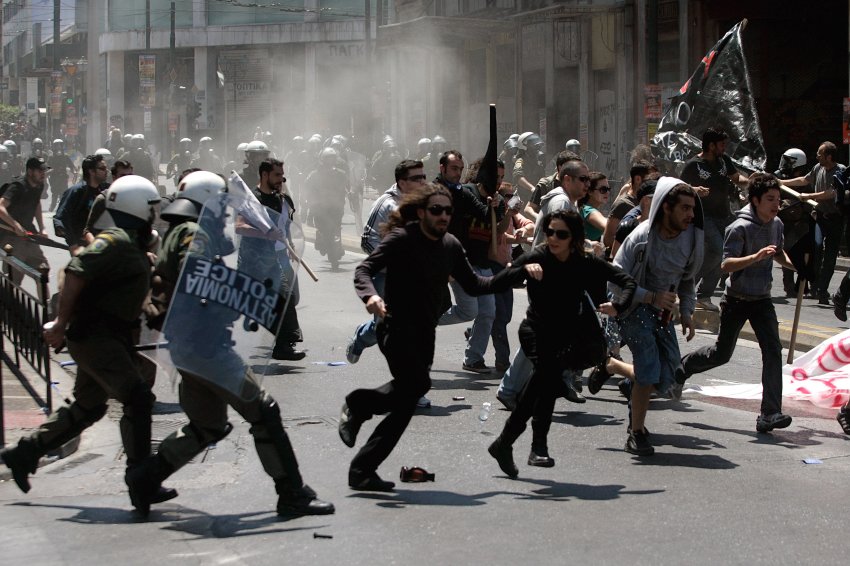 Protesta en Grecia. Foto: Flickr