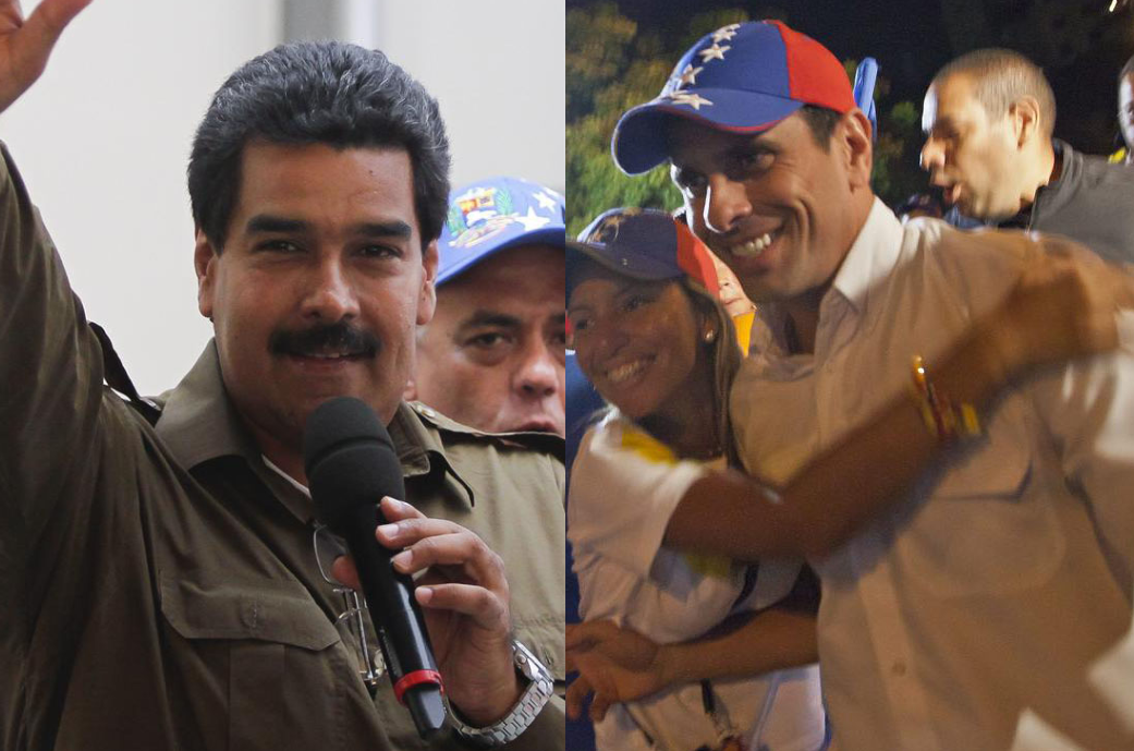 Maduro vs Capriles. Foto EFE